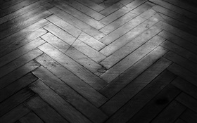 木地板，黑色和白色款式 高清桌布