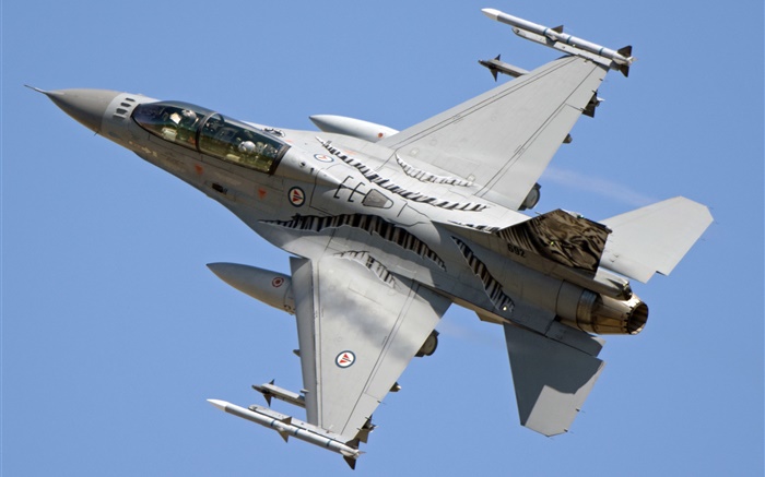 F-16AM戰隼，在天空多用途戰鬥機 桌布 圖片