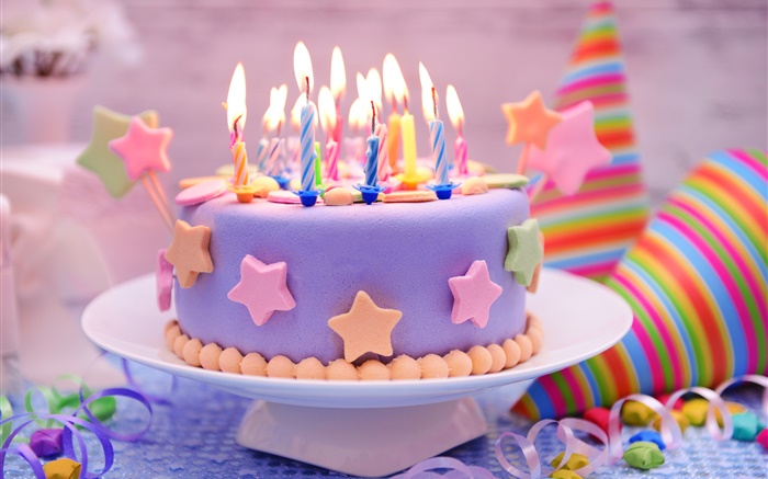 生日快樂，蛋糕，裝飾，甜，蠟燭 桌布 圖片