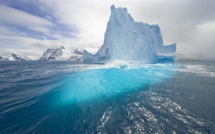 冰山，碧海，冰凍，水 桌布 圖片