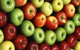 許多蘋果，紅，橙，綠