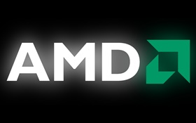 AMD的標誌，黑色的背景