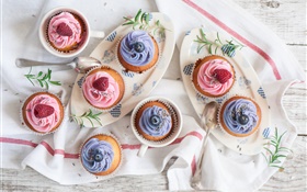 藍莓鬆餅，糕點，甜的食物