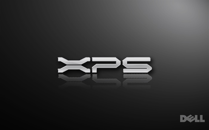 戴爾XPS標誌，黑色的背景 桌布 圖片