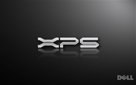戴爾XPS標誌，黑色的背景