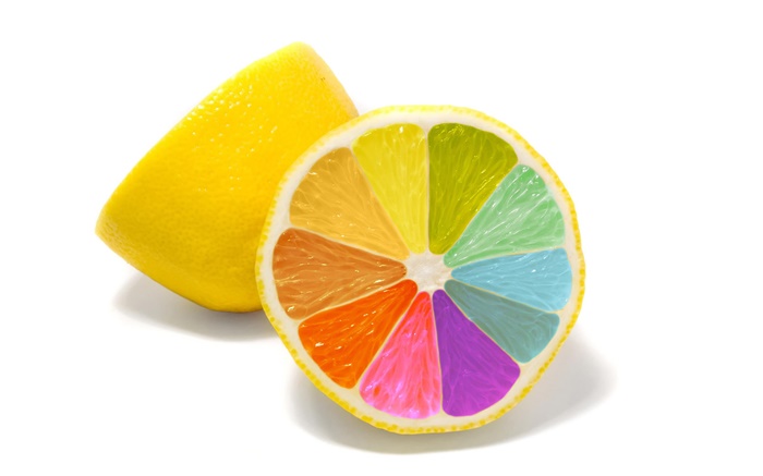 檸檬多彩的顏色 桌布 圖片