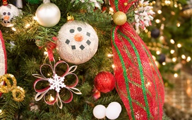 聖誕樹，裝飾，玩具，球 高清桌布