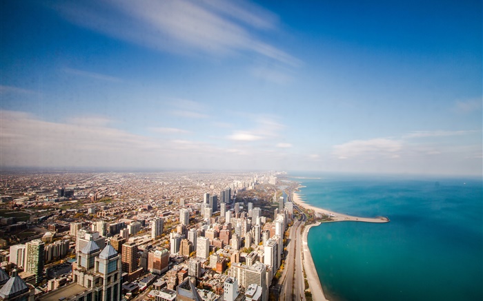 城市，摩天大樓，伊利諾伊，芝加哥，美國 桌布 圖片