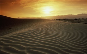 沙漠，日落 高清桌布