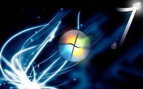 Windows 7抽象背景，光，空間 高清桌布