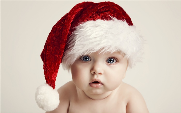 聖誕寶寶，可愛，帽子 桌布 圖片