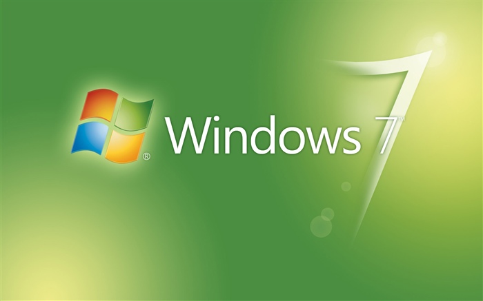 Windows 7綠色抽象背景 桌布 圖片