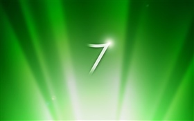 Windows 7綠色條紋背景 高清桌布
