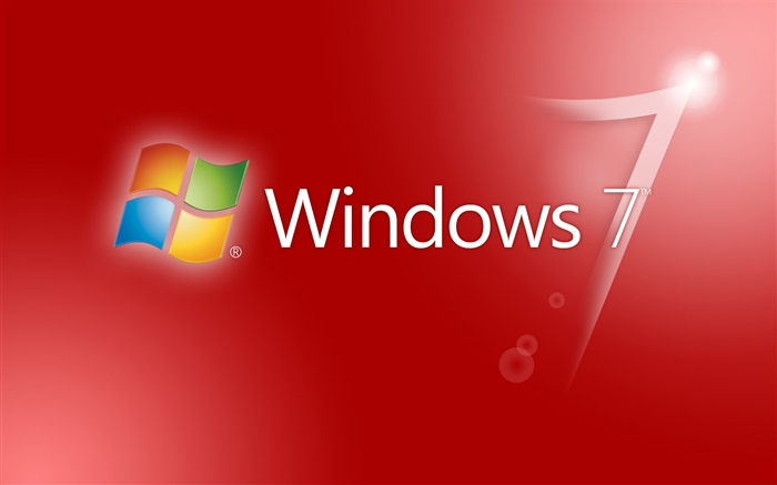 Windows 7紅色抽象背景 桌布 圖片