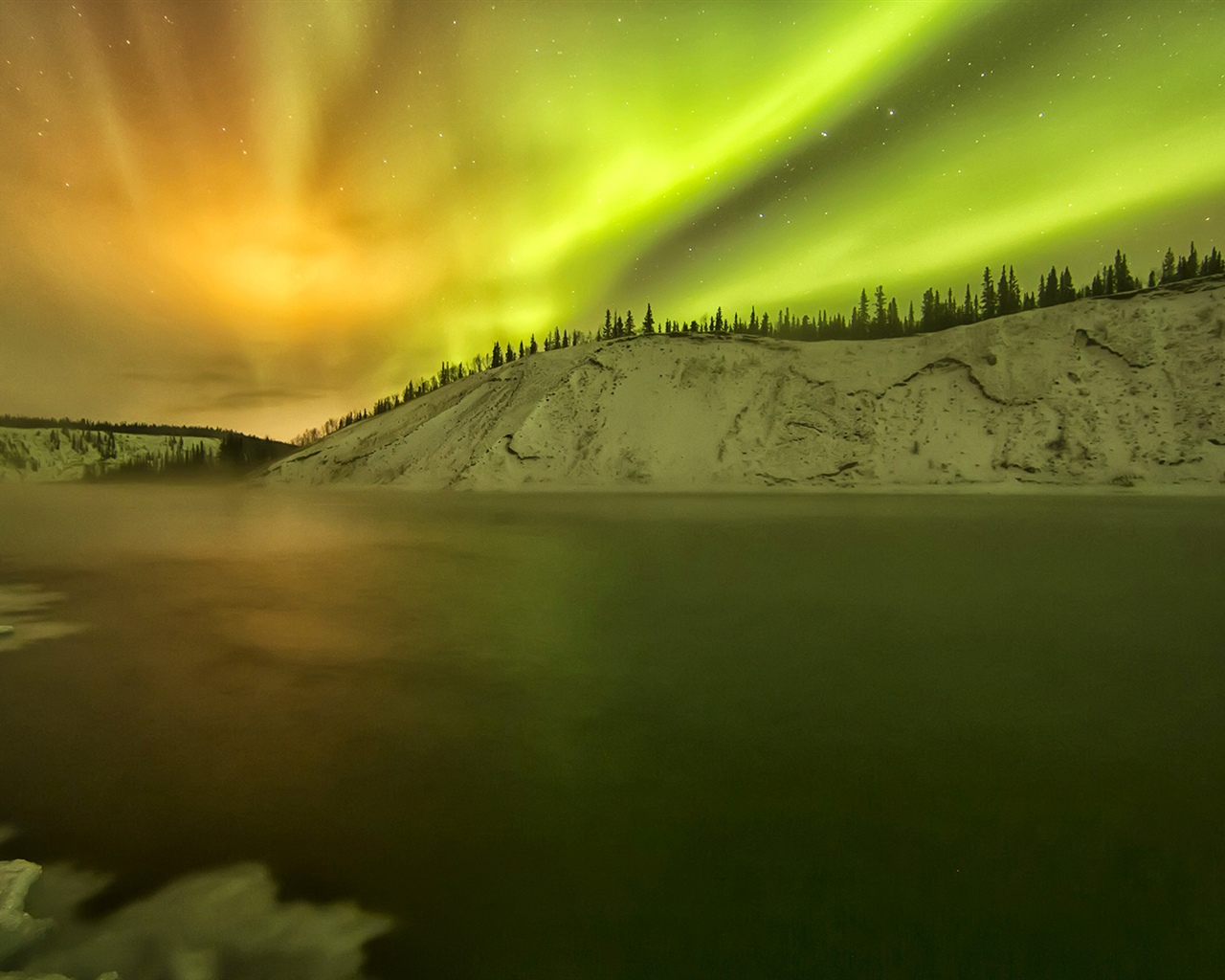 5日阿拉斯加冬季魔幻北极光经济团：梦幻极光、冰雪仙境、神秘北极