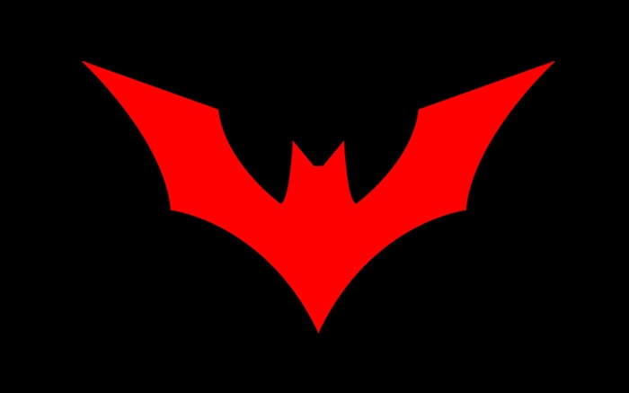 蝙蝠俠紅色徽標，黑色背景 桌布 圖片