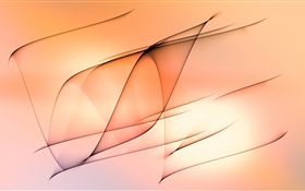 抽象線，橙色背景 高清桌布