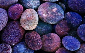 美麗的鵝卵石，顏色 高清桌布