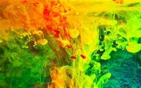 五顏六色的油漆，煙，抽像圖片