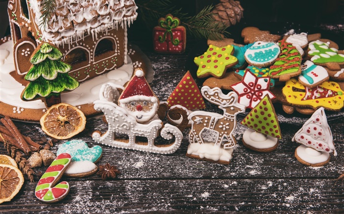 美味的餅乾，聖誕節 桌布 圖片