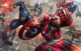 超級英雄，鋼鐵俠，美國隊長 高清桌布